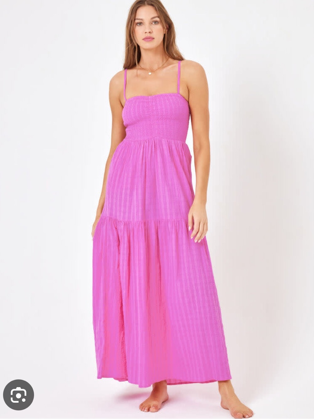 L Space Mallorca Pink Maxi Dress NEW